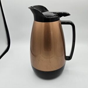 Vintage West Bend Thermo Serv USA Black Bronze Coffee Carafe Pitcher 2 Liter USA
